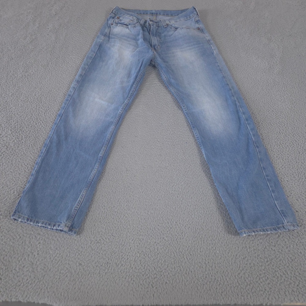 Levi Jeans Mens 32x30 Blue 505 Regular Fit Straight‎ Leg Denim Cotton Classic